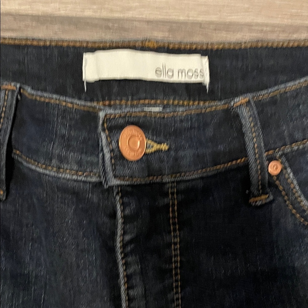 Ella Moss Dark Blue Straight Leg Jeans - Picture 2 of 7